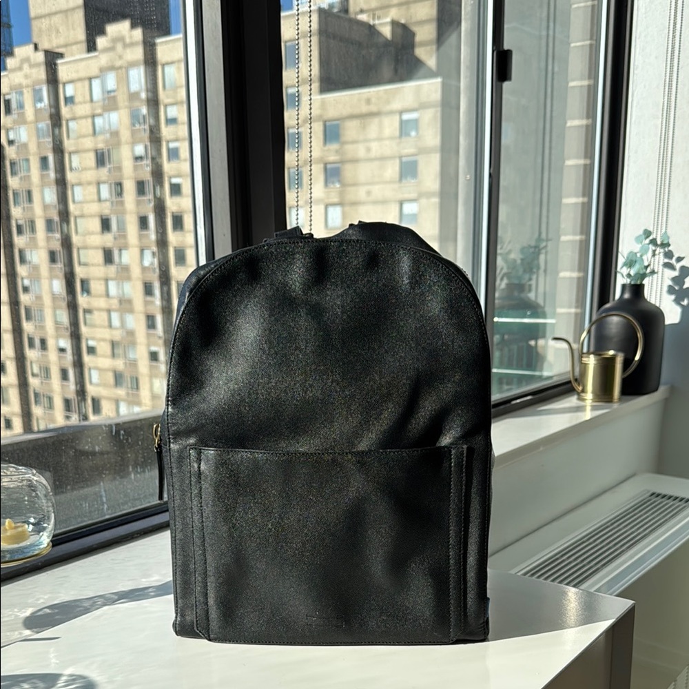 Uri Minkoff Black Backpack Medium Size Smooth Fabric